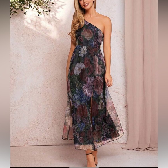 Floral One-Shoulder Dress